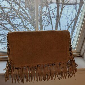 Suede fringe purse- Luxurious